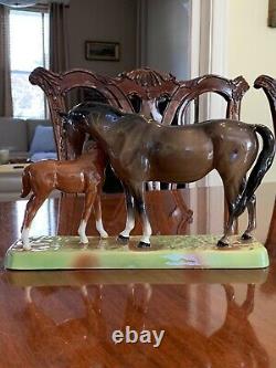 Rare Beswick England Horse Mare And Foal 1811