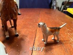 Rare Beswick Porcelain Huntsman #1501 with 4 Hounds. Ex Condition