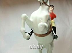 Rare Beswick Rearing Horseman Huntsman On Grey White Horse 868