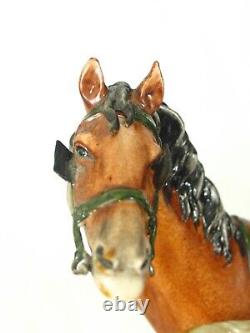 Rare Capodimonte For Archimede Seguso Signed B. Merli Large Horses Figurine