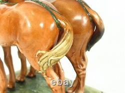 Rare Capodimonte For Archimede Seguso Signed B. Merli Large Horses Figurine