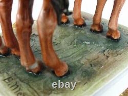 Rare Capodimonte For Archimede Seguso Signed B. Merli Large Horses Figurine