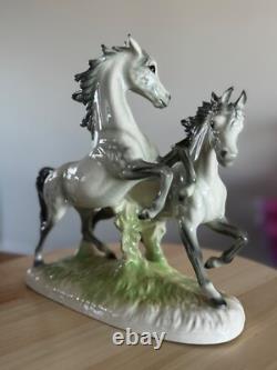 Rare Cortendorf 3232 Porcelain Horse Figurine Hand-Painted, Year of the Horse