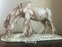 Rare Early Guido Cacciapuoti Horse SculptureItalianArtist Signed Made In Italy