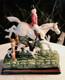 Rare, Fitz & Floyd' The Hunt' Gentleman On Horse With Hounds, 7''x 4.5'