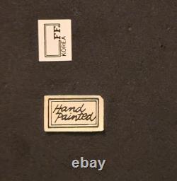 Rare, Fitz & Floyd' The Hunt' Gentleman On Horse With Hounds, 7''x 4.5'