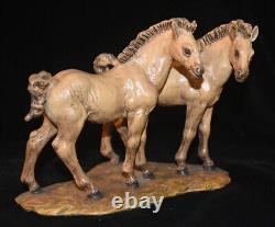 Rare Guido Cacciapuoti by Ginori Capodimonte Italy Horse Pair