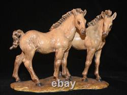 Rare Guido Cacciapuoti by Ginori Capodimonte Italy Horse Pair