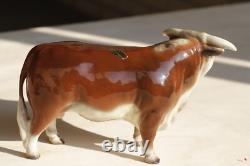 Rare Hagen Renaker 1954 Domino Porcelain Bull figurine