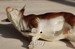 Rare Hagen Renaker 1954 Domino Porcelain Bull figurine