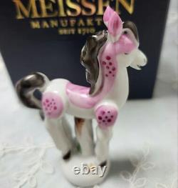 Rare! Herend Porcelain Figurine Meissen horse unused beauty product cute 8.5 cm