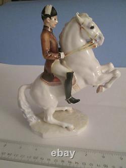 Rare Hutschenreuther Lipizzaner Horse & Rider Porcelain Figurine #2640/3 Mint