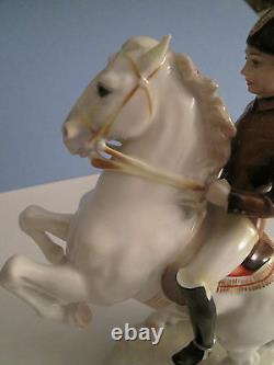 Rare Hutschenreuther Lipizzaner Horse & Rider Porcelain Figurine #2640/3 Mint