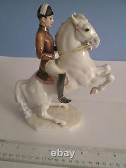 Rare Hutschenreuther Lipizzaner Horse & Rider Porcelain Figurine #2640/3 Mint