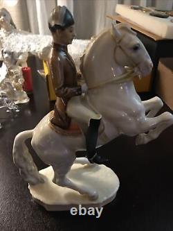 Rare Hutschenreuther Lipizzaner Horse & Rider Porcelain Figurine #2646/3