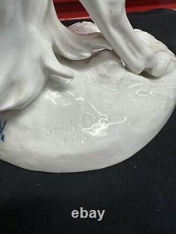 Rare Large Meissen Porcelain Horse Figurine By Erich Oehme