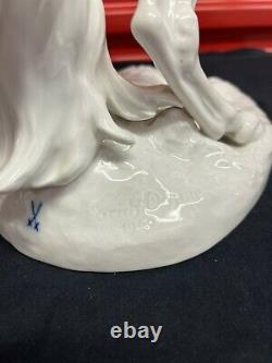 Rare Large Meissen Porcelain Horse Figurine By Erich Oehme