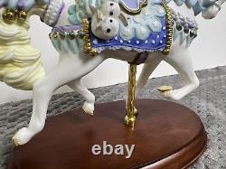 Rare Lenox 1998 Christmas SnowmanCarousel Horse Figurine WithO Box