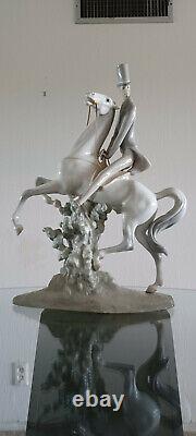 Rare Lladro Man On Horse #4515g 1969-85 Large High Gloss Fine Porcelain Figurine