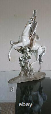 Rare Lladro Man On Horse #4515g 1969-85 Large High Gloss Fine Porcelain Figurine