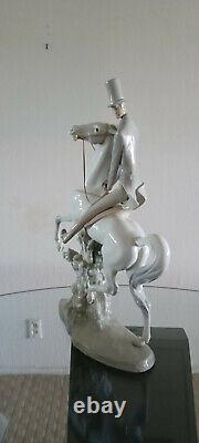 Rare Lladro Man On Horse #4515g 1969-85 Large High Gloss Fine Porcelain Figurine
