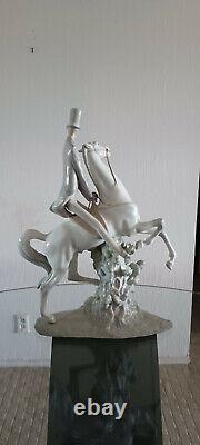 Rare Lladro Man On Horse #4515g 1969-85 Large High Gloss Fine Porcelain Figurine