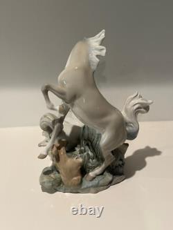 Rare Lladro Playful Horses Figurine - MINT, RETIRED 16 x 14.5