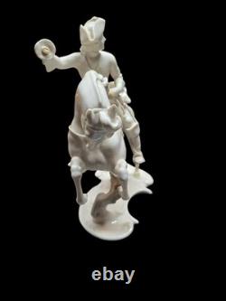 Rare Nymphenburg figure of a Hunter & Horse from the 20th century