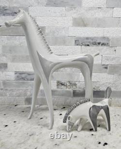 Rare Pair Art Deco Drasche Kobanya Porcelain Factory Horse Figurines Hungary