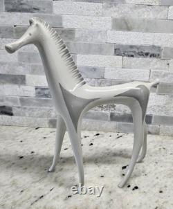 Rare Pair Art Deco Drasche Kobanya Porcelain Factory Horse Figurines Hungary