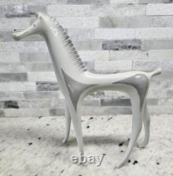 Rare Pair Art Deco Drasche Kobanya Porcelain Factory Horse Figurines Hungary