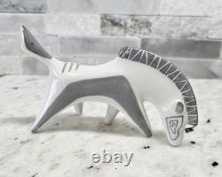 Rare Pair Art Deco Drasche Kobanya Porcelain Factory Horse Figurines Hungary