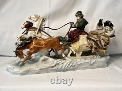 Rare Porcelain German Scheibe-alsbach Horse Carriage