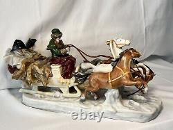 Rare Porcelain German Scheibe-alsbach Horse Carriage