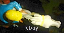 Rare Porcelain Hutschenreuther Blue Jacket Jockey on Racing Horse MINT