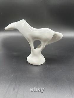 Rare Porcelain Modern Horse Royal Dux White Gloss Jaroslav Jezek 1960's