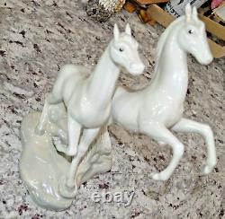 Rare Porceval Porcelain Horses Made in Spain, 11-1/4 high