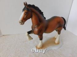 Rare Stunning Large Herend Hungary Figure Clydesdale Horse Mint Condition