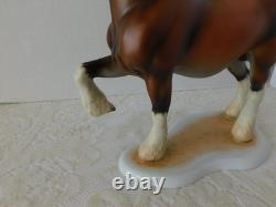 Rare Stunning Large Herend Hungary Figure Clydesdale Horse Mint Condition
