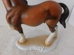 Rare Stunning Large Herend Hungary Figure Clydesdale Horse Mint Condition