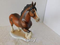 Rare Stunning Large Herend Hungary Figure Clydesdale Horse Mint Condition