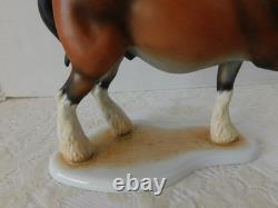 Rare Stunning Large Herend Hungary Figure Clydesdale Horse Mint Condition