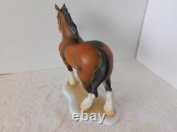 Rare Stunning Large Herend Hungary Figure Clydesdale Horse Mint Condition