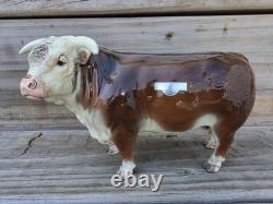 Rare Vintage 1954 Large Hagen-Renaker Designers' Workshop Hereford Bull Domino