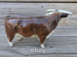 Rare Vintage 1954 Large Hagen-Renaker Designers' Workshop Hereford Bull Domino
