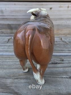 Rare Vintage 1954 Large Hagen-Renaker Designers' Workshop Hereford Bull Domino