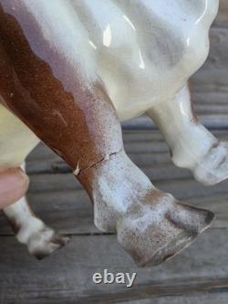 Rare Vintage 1954 Large Hagen-Renaker Designers' Workshop Hereford Bull Domino
