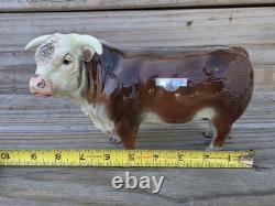 Rare Vintage 1954 Large Hagen-Renaker Designers' Workshop Hereford Bull Domino