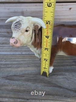 Rare Vintage 1954 Large Hagen-Renaker Designers' Workshop Hereford Bull Domino