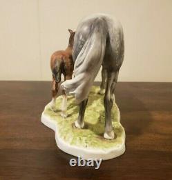 Rare Vintage 1974 Goebel Horse Mare & Foal Figurine by G. Bochmann W Germany
